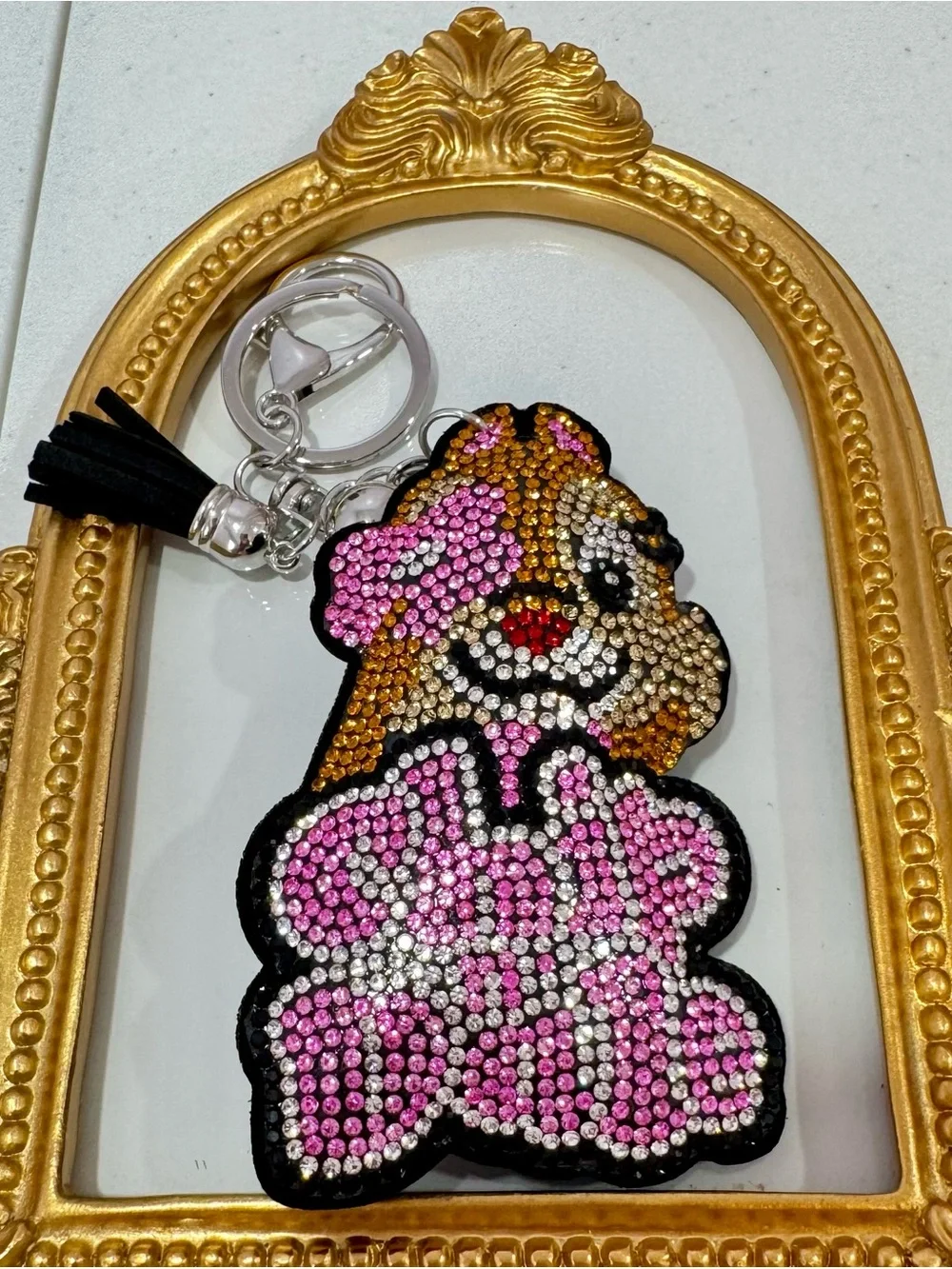 New Crystal Chipmunk Keychain Bag Charm